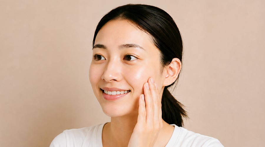 洗い上がりしっとり、肌を潤します